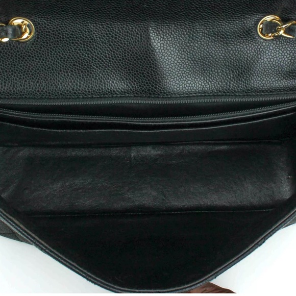 CHANEL JUMBO Flap Bag Quilted Caviar & Chanel Cambon POCHETTE & Chanel Wallet - Picture 11 of 16